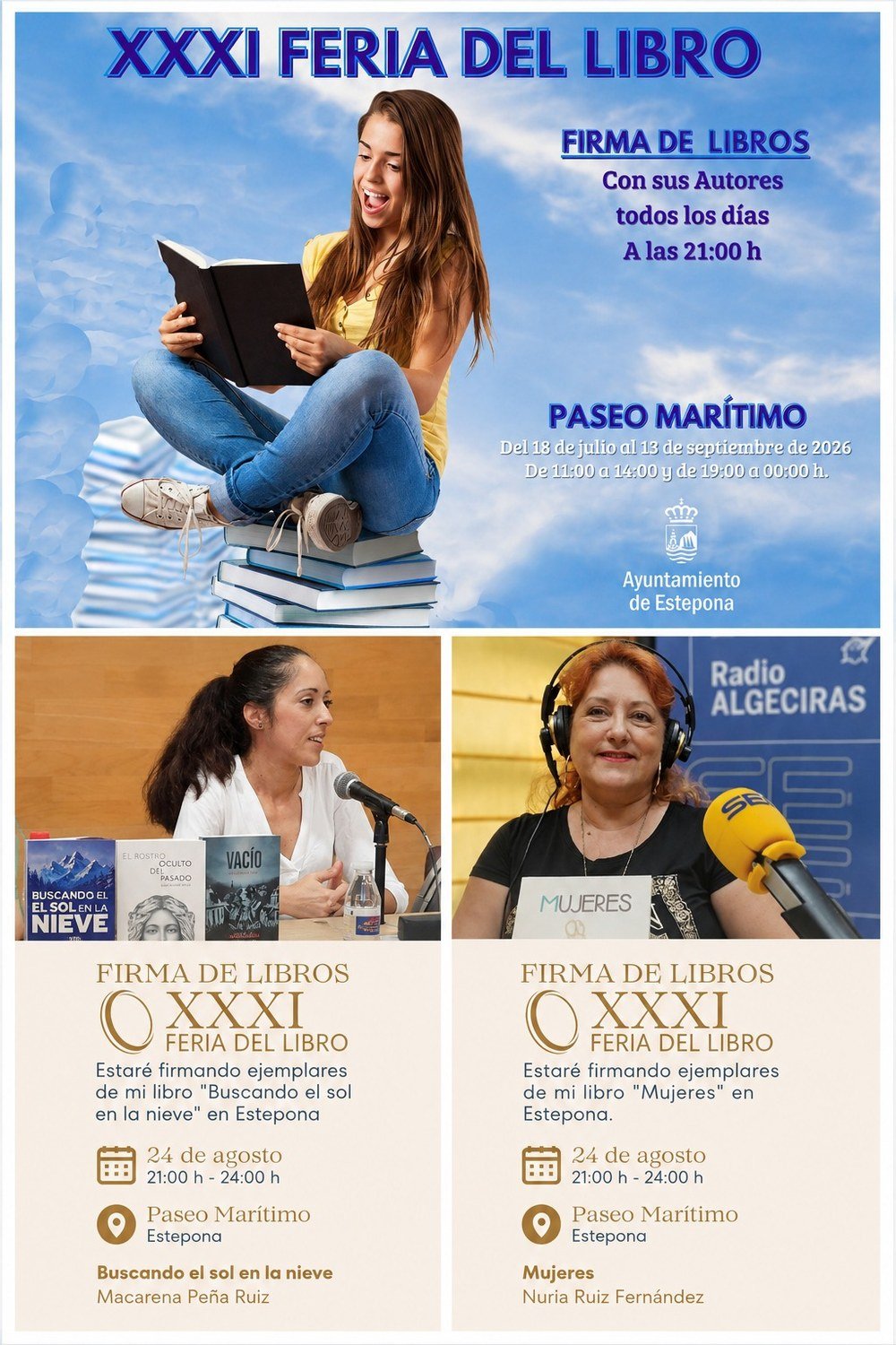XXXI Feria del Libro de Estepona · Firma de libros de Nuria Ruiz Fernández